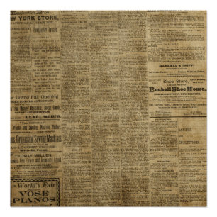 Old Vintage Newspaper Poster