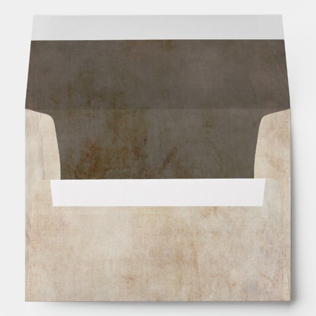 Old Vintage Paper - Parchment Texture Envelope (Back (Bottom))