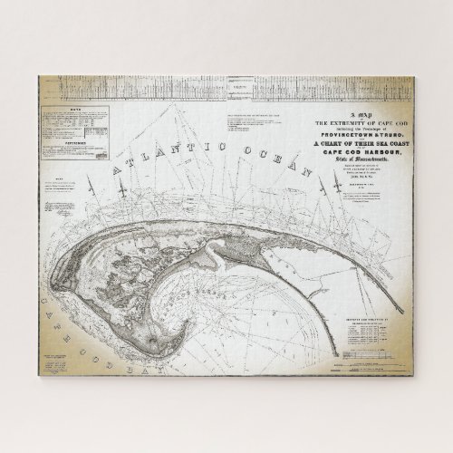 Old Vintage Provincetown Cape Cod Map Jigsaw Puzzl Jigsaw Puzzle