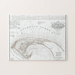 Old Vintage Provincetown Cape Cod Map Jigsaw Puzzl Jigsaw Puzzle