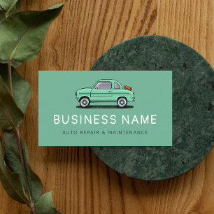 Old Vintage Retro Car Auto Repair Service Fixing   Business Card