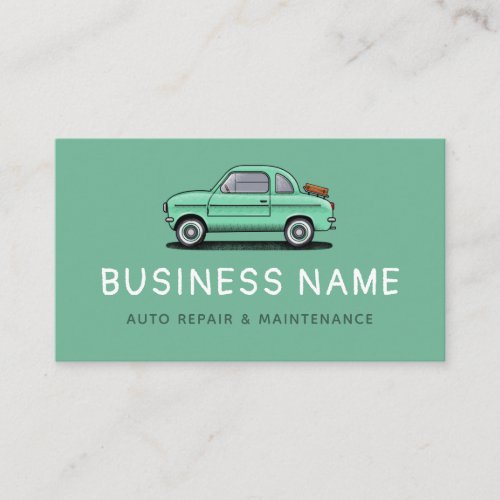 Old Vintage Retro Car Auto Repair Service Fixing   Business Card