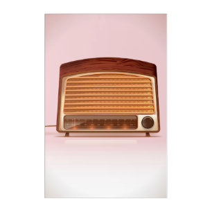 Old vintage retro Radio planyer Acrylic Print