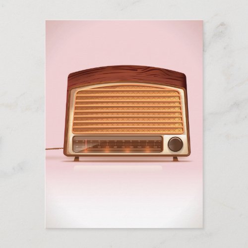 Old vintage retro Radio planyer Postcard