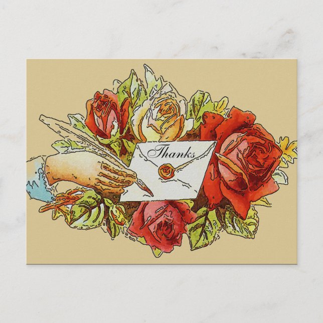 Old Vintage Rose, Edit Text Card (Front)