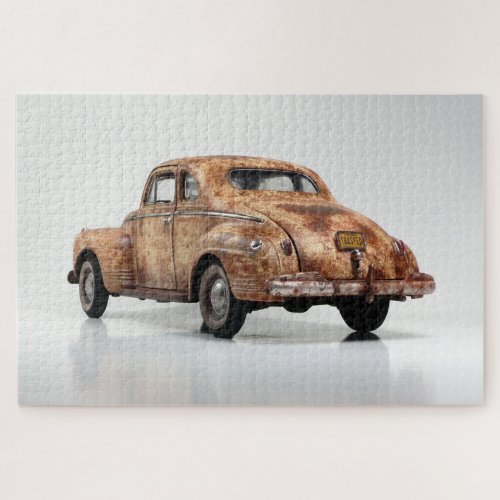 Old Vintage Rusty Barn Find Car Automobile Jigsaw Puzzle