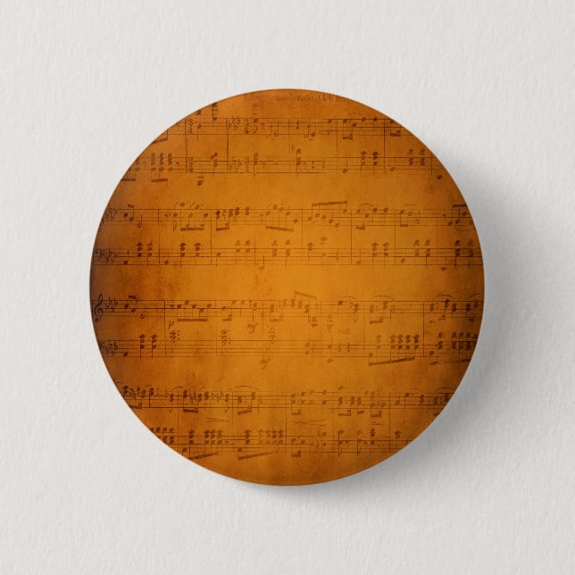 Old vintage sheet music button (Front)