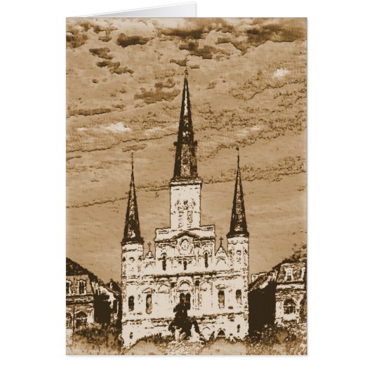 Old Vintage St Louis Cathedral French Quarter (Front)