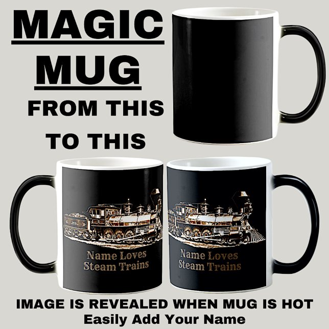  Old Vintage Steam Engine Locomotive Magic Mug (Creator Uploaded)
