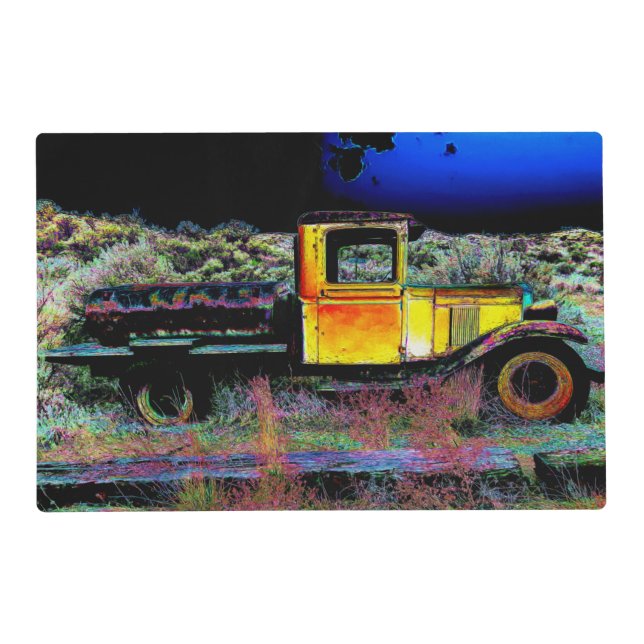Old Vintage Truck Laminated Placemat (Front)