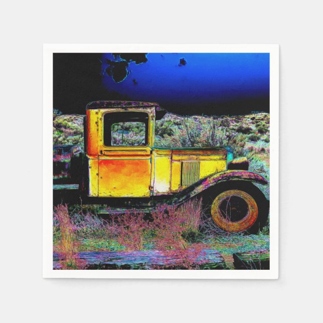 Old Vintage Truck Napkins (Front)