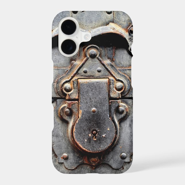 Old Vintage Trunk Lock iPhone Case (Back)