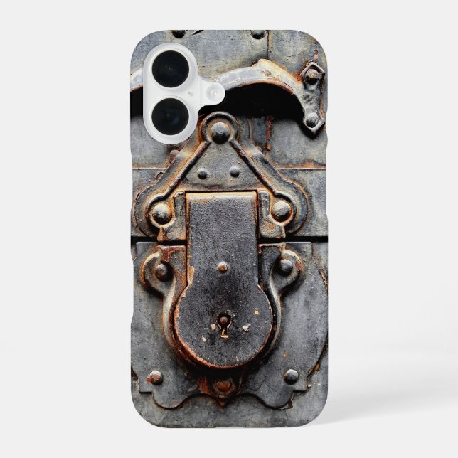 Old Vintage Trunk Lock iPhone Case (Back)