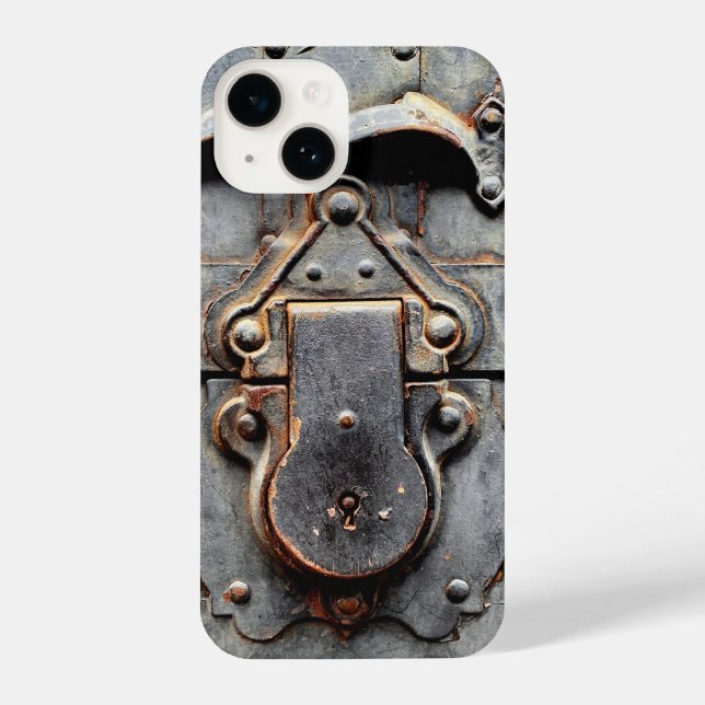 Old Vintage Trunk Lock iPhone Case (Back)