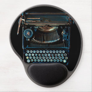 old vintage typewriter keyboard grunge writer gel mouse pad