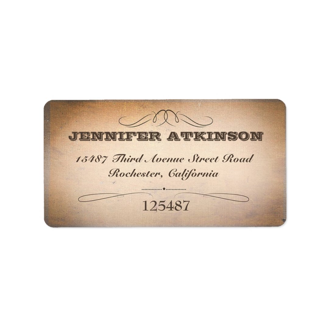 old vintage typography style address labels | Zazzle