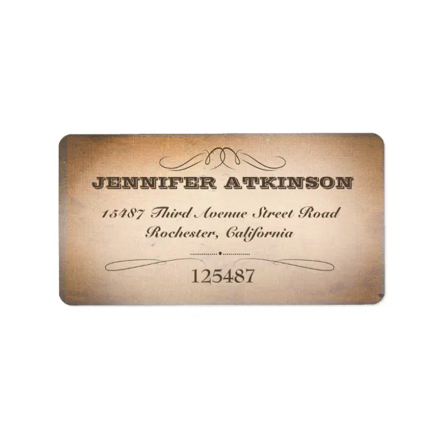 old vintage typography style address labels | Zazzle