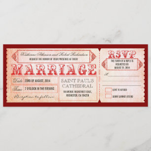 old vintage wedding invitations - tickets & RSVP
