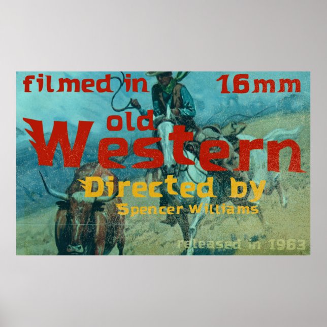 Old Vintage western art Poster (Front)