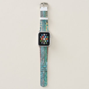 old vintage wooden door apple watch band