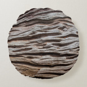 Old vintage wooden textureabstract, home decor, ba round pillow