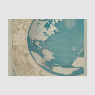 Old vintage World map by CallisC Tissue Paper