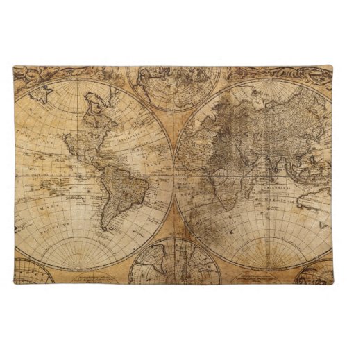 Old Vintage World Map Placemat