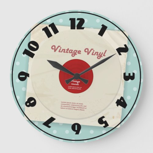 Old Vinyl Record Clock