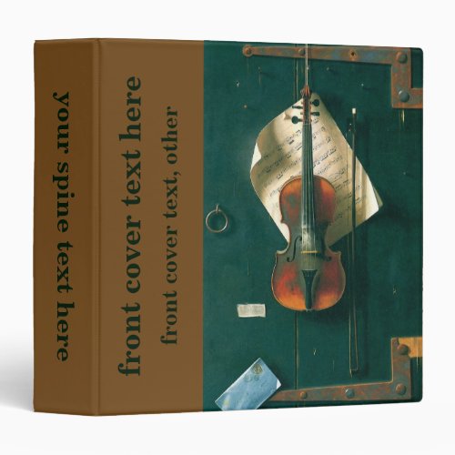 Old Violin Still Life by William Michael Harnett Binder
