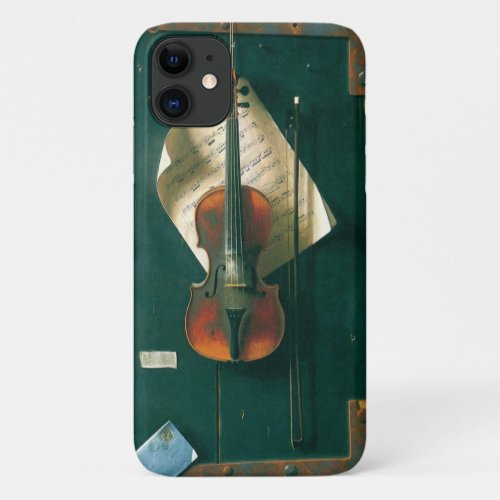 Old Violin Still Life by William Michael Harnett iPhone 11 Case