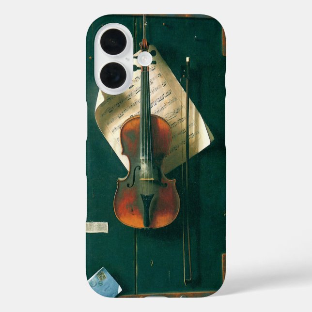 Old Violin Still Life by William Michael Harnett Case-Mate iPhone Case (Back)