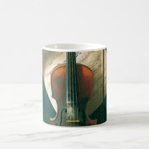 Old Violin Still Life by William Michael Harnett Coffee Mug