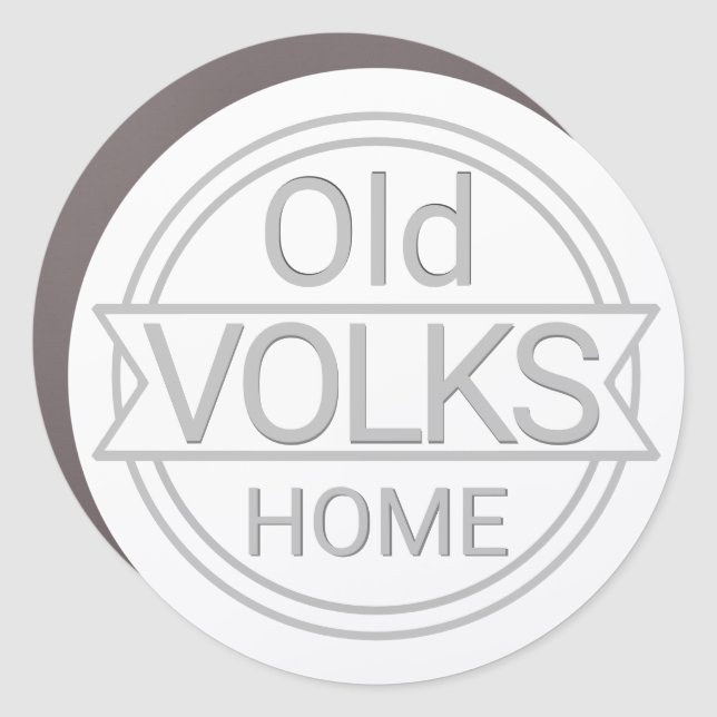  Old VOLKS Home  Sticker Car Magnet (Front)