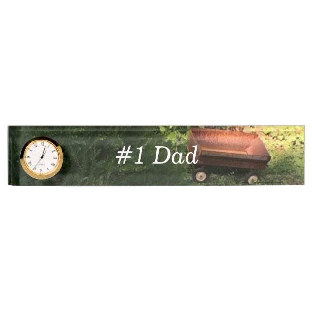 Old Wagon Number One Dad Desk Name Plate (Front)