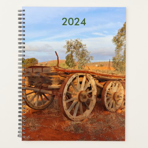 Old wagon Outback Australia year planner 2024