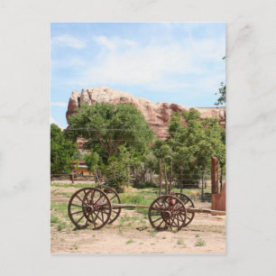 Old wagon, pioneer village, Utah 2 Postcard