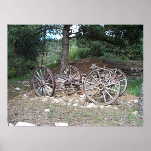 Old Wagon Wheels Poster (Front)