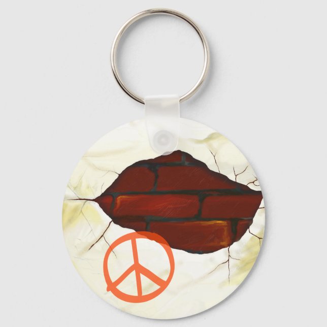 Old wall background, keychain (Front)