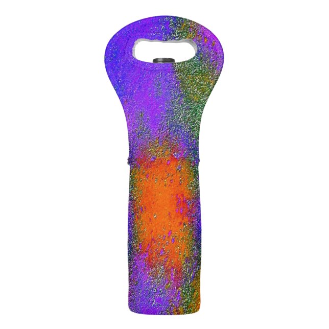 "Old Wall in France Painted" Custom Wine Tote (Front)