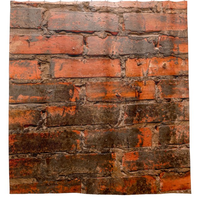 Old wall of stone bricksabstract, aged, ancient, a shower curtain (Front)