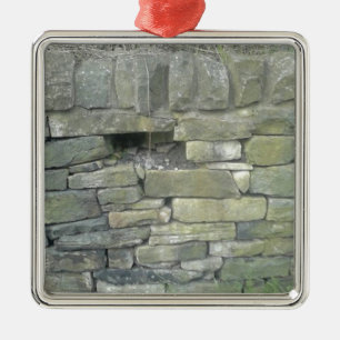 Old Wall, Stone, Bricks Metal Ornament