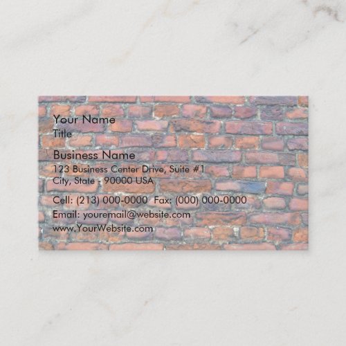 Old Wall Texture Of Bricks Business Card