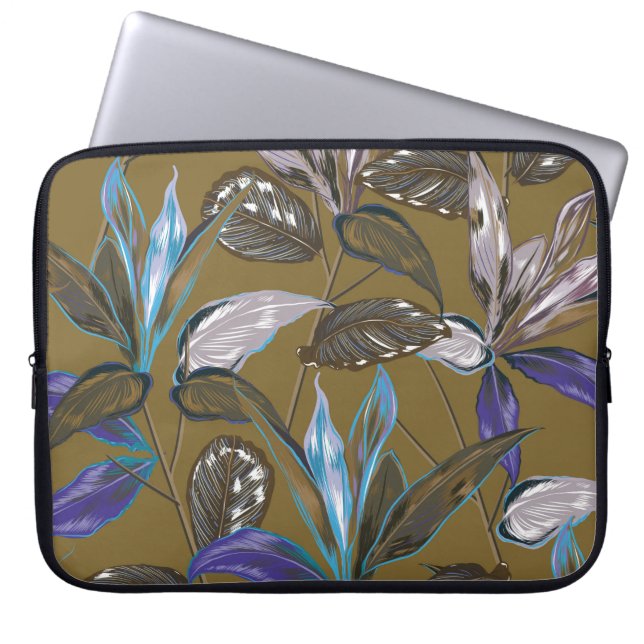 Old wall texture with cracks,  retro background,   laptop sleeve (Front)