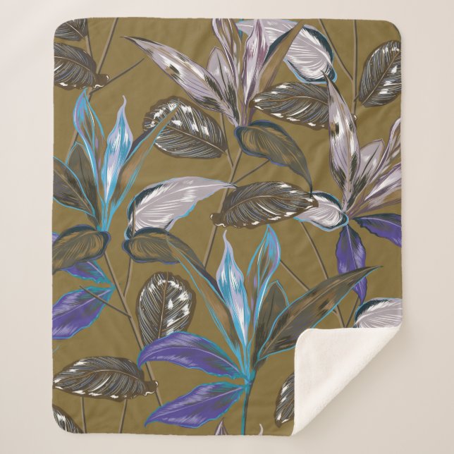 Old wall texture with cracks,  retro background,   sherpa blanket (Front)