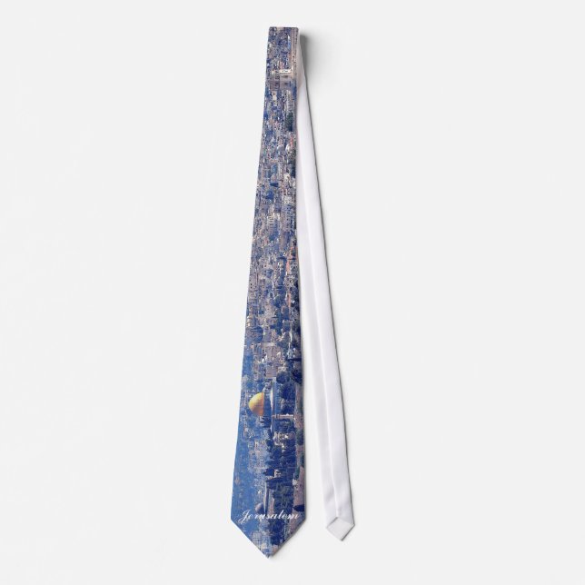 Old Walled City of Jerusalem, Israeli Capital Neck Tie (Front)