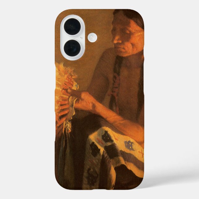 Old War Bonnet by Joseph Henry Sharp Case-Mate iPhone Case (Back)