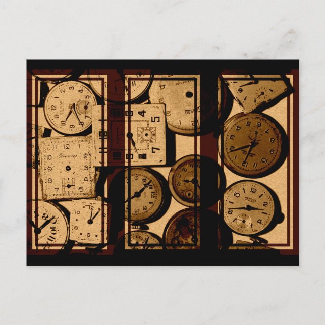 Old Watch Triptych Postcard (Front)