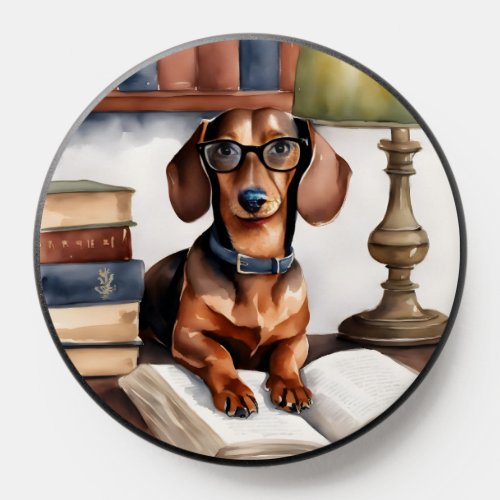 Old Watercolor Dachshund PopSocket