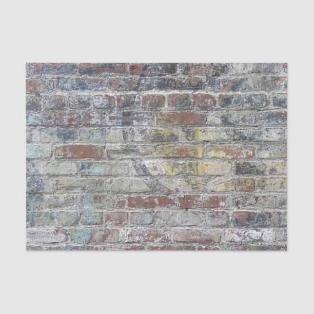 Old Weathered Brick Wall Texture Tissue Paper (Front)
