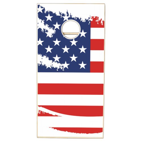 OLD WEATHERED GRUNGE STARS AND STRIPES USA FLAG    CORNHOLE SET